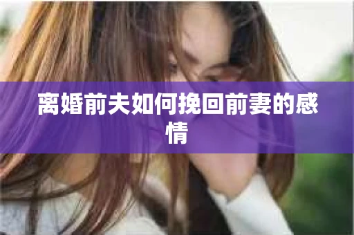 离婚前夫如何挽回前妻的感情