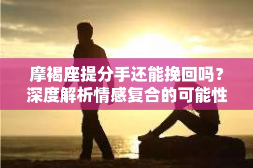 摩褐座提分手还能挽回吗？深度解析情感复合的可能性