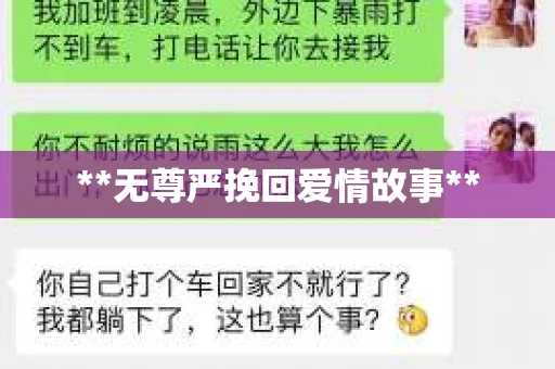 **无尊严挽回爱情故事**