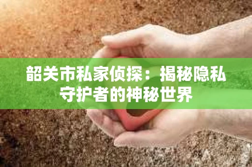 韶关市私家侦探：揭秘隐私守护者的神秘世界