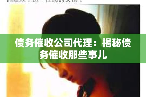 债务催收公司代理：揭秘债务催收那些事儿