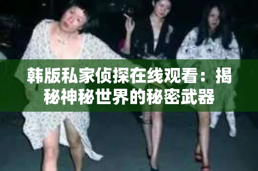 韩版私家侦探在线观看：揭秘神秘世界的秘密武器