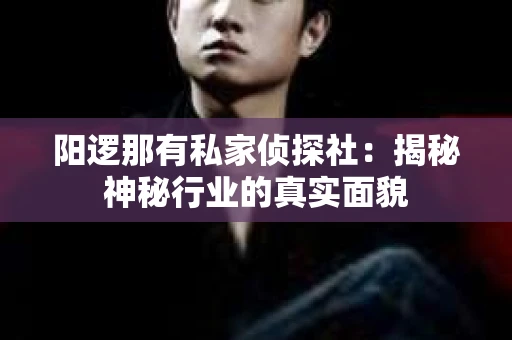 阳逻那有私家侦探社：揭秘神秘行业的真实面貌