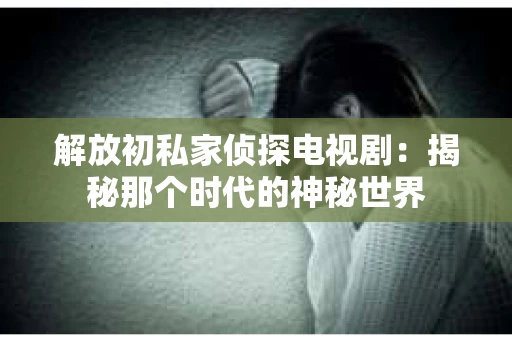 解放初私家侦探电视剧：揭秘那个时代的神秘世界