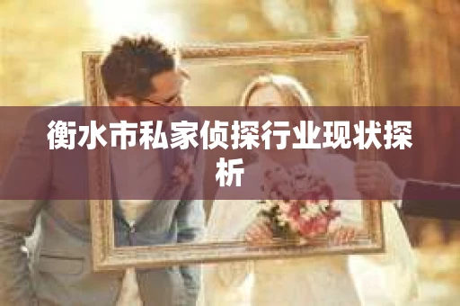 衡水市私家侦探行业现状探析